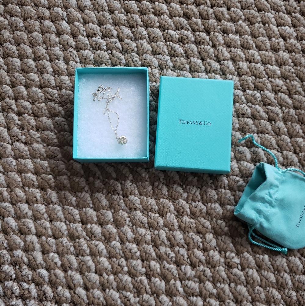 Tiffany Twist Knot Pendant Silver Necklace